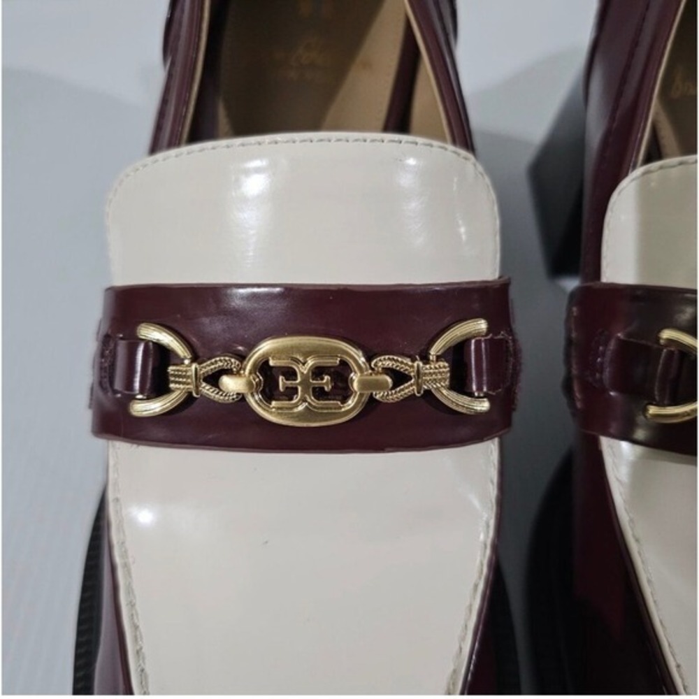 Sam Edelman Quincy Block Heel
Loafer Pump Syrah Red Modern Ivory Size 8 - Picture 11 of 14
